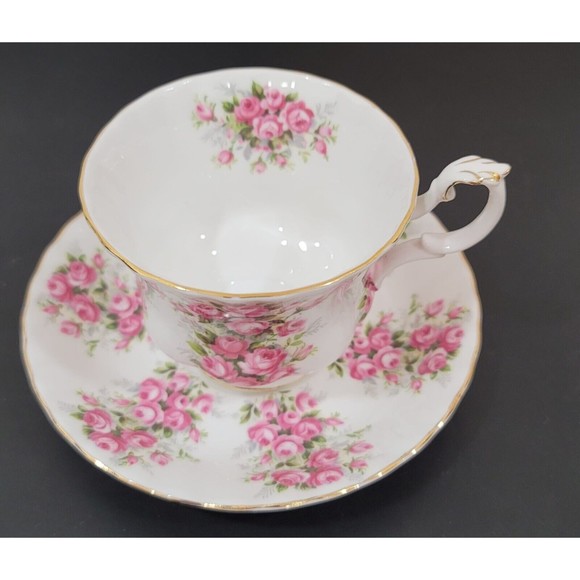 Royal Albert Springtime Series Roses Teacup&Saucer Pink Bone China England Shabb - Picture 4 of 9